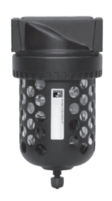 FILTRO 1.1/2" BSP, COPO METÁLICO, FILTRAGEM 5 MICRONS, DRENO AUTOMÁTICO