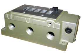 SUB-BASE INDIVIDUAL TIPO ANSI COM CONEXÕES LATERAIS 3/4" BSP