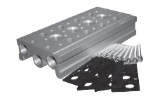 SUB-BASE PARA MONTAGEM EM MANIFOLD 4 ESTAÇÕES - 3/8" BSP 5 VIAS