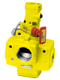 VÁLVULA 3/2 VIAS, N.F., ACIONAMENTO POR SOLENÓIDE/MANUAL 1" BSP E ESCAPE 1.1/2" BSP, 24VDC