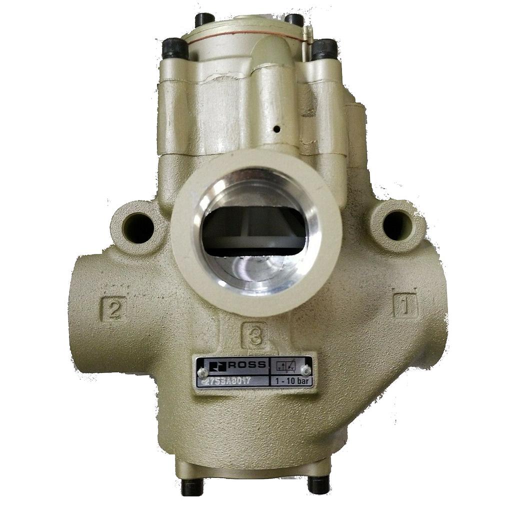 VÁLVULA 3/2 VIAS, PILOTADA, RETORNO POR MOLA, N.F., 1 1/12” NPT, COM BOOSTER DE PRESSÃO