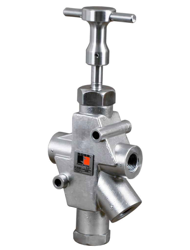 VÁLVULA DE FECHAMENTO E EXAUSTÃO TIPO LOX COM CORPO EM AÇO INOXIDÁVEL, CONEXÕES 1/2" BSP