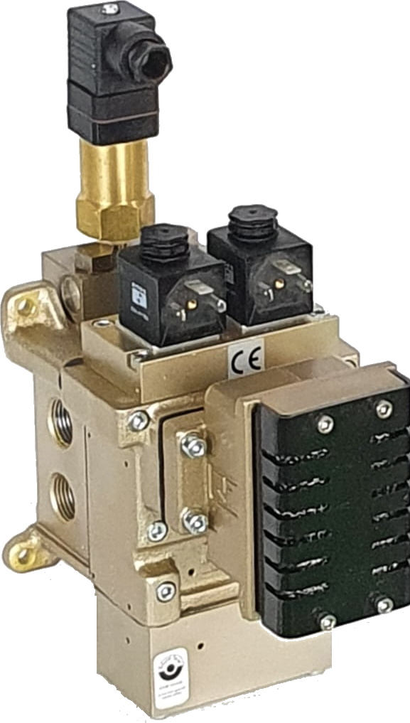 VÁLVULA DE SEGURANÇA DM2, TN4, 1/2" BSP, 24 VDC, COM RESET, SILENCIADOR E BLOCO SINALIZADOR
