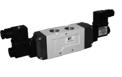 VÁLVULA DUPLO SOLENÓIDE, 5/2 VIAS, CONEXÕES 1/4" BSP - 110V/60HZ