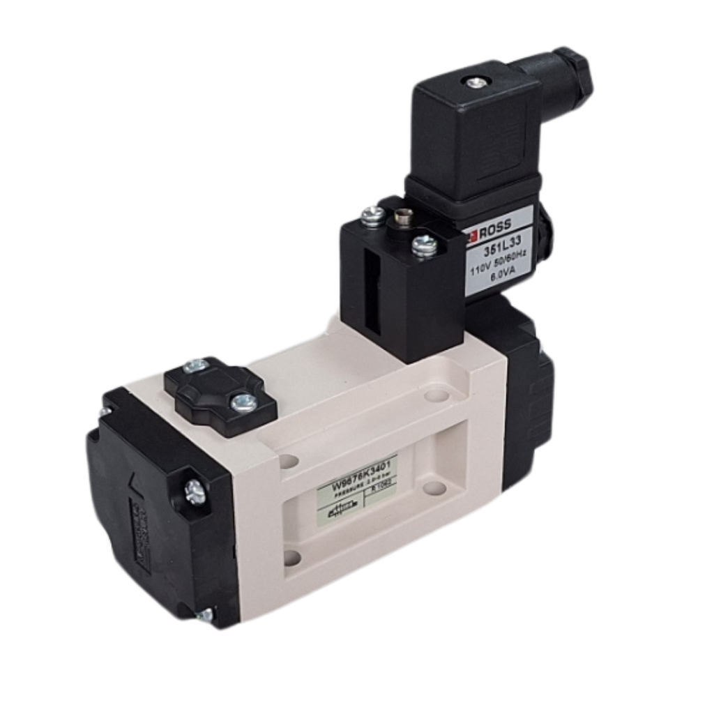 VÁLVULA DUPLO SOLENÓIDE, 5/2 VIAS, ISO 1 - 24VDC