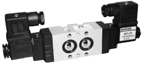 VÁLVULA NAMUR DUPLO SOLENÓIDE, 5/2 VIAS, CONEXÕES 1/4BSP, 110V/60HZ