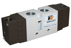VÁLVULA PNEUMÁTICA, 5/3 VIAS, CENTRO FECHADO, CONEXÕES 3/8" BSP