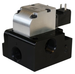 VÁLVULA SIMPLES SOLENÓIDE, 2/2 VIAS, N.A.,  1/2" NPT E SAÍDA 3/8" NPT, (ALIMENTAÇÃO EXTERNA DO PILOTO), 24VDC