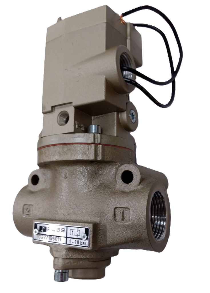 VÁLVULA SIMPLES SOLENÓIDE, 2/2 VIAS, N.F., 1.1/2" BSP, 220V/60HZ, TIPO POPPET