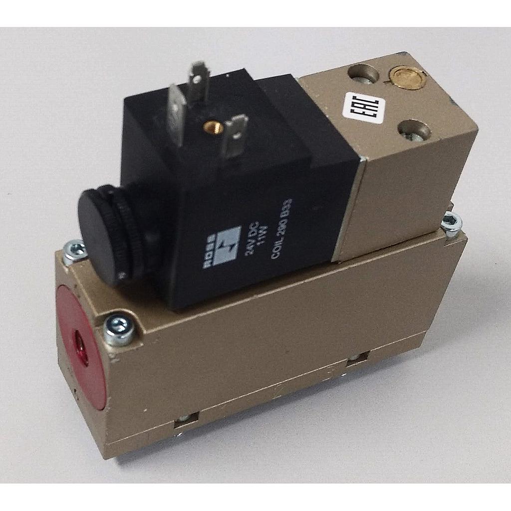VALVULA SIMPLES SOLENOIDE 3/2 VIAS, N.F., 24VDC