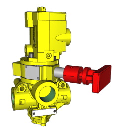 VÁLVULA SIMPLES SOLENÓIDE, 3/2 VIAS, N.F.,3/4" NPT E ESCAPE 1" NPT - 24VDC