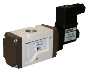 VÁLVULA SIMPLES SOLENÓIDE, 3/2 VIAS, N.F., CONEXÕES 1/2" BSP - 24VDC
