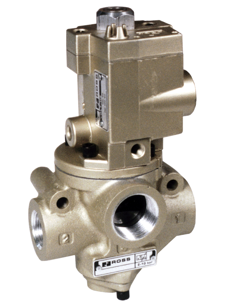 VÁLVULA SIMPLES SOLENÓIDE PNEUMÁTICA, 110/60HZ, ROSCAS 1/2"NPT, 3/2NF, SÉRIE 21