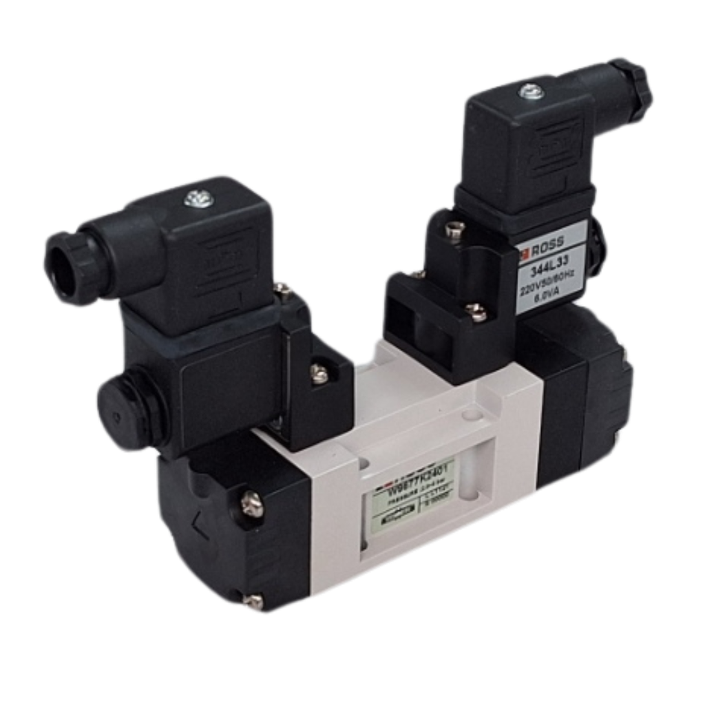 VÁLVULA SOLENÓIDE, 5/3 VIAS, CENTRO FECHADO, ISO 1 - 220V/60HZ