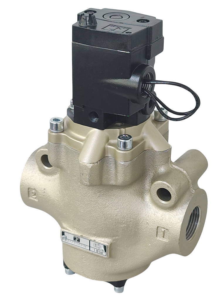 VÁLVULA SOLENÓIDE PNEUMÁTICA, 2/2 VIAS, NF, 1" BSP, 24VCC