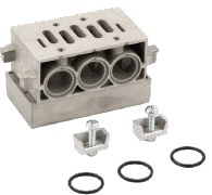 SUB-BASE PARA MANIFOLD ISO 1, CONEXÕES 1/4" BSP NA FACE INFERIOR