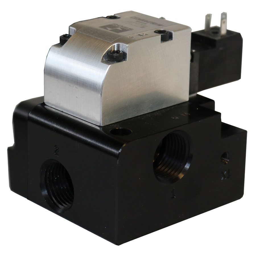 VALVULA SOLENOIDE DIRECIONADA PARA AR COMPRIMIDO COM CORPO EXTERNO EM ALUMINIO COM TEMPERATURA DE ATE 80C (cópia)