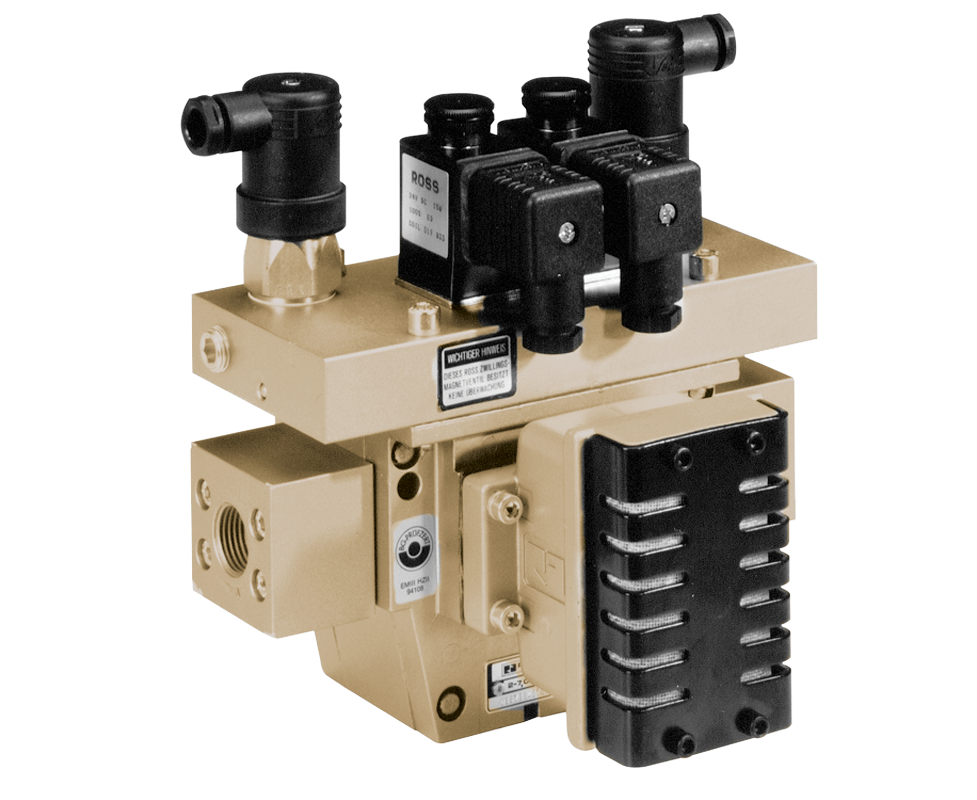VÁLVULA DE SEGURANÇA, MONITORAÇÃO EXTERNA POR PRESSOSTATOS, 1/2" BSP, 24 VDC, COM SILENCIADOR