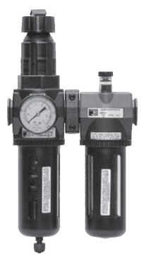 UNIDADE DE PREPARAÇÃO DE AR COM COPO METALICO 1/2"BSP FILTRO/REGULADOR + LUBRIFICADOR MD4