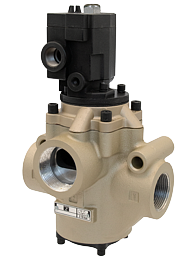 VÁLVULA SIMPLES SOLENÓIDE PARA VÁCUO, 3/2 VIAS, NA,  3/4" BSP E ESCAPE 1" BSP, 120/60Hz, CONSTRUÇÃO TIPO POPPET