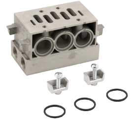 SUB-BASE MANIFOLD ISO 3, CONEXÕES LATERAIS 1/2" BSP