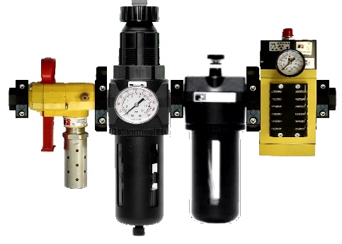 Conj. de Proteção de Entrada com válvula LOX, Filtro Regulador e Lubrificador e Válvula de Segurança M35, 1/2" BSP