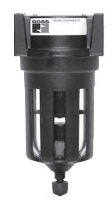 FILTRO 1/2" NPT, COPO TRANSPARENTE COM PROTEÇÃO METÁLICA E DRENO AUTOMÁTICO