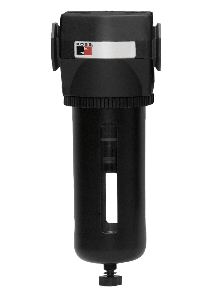 FILTRO 3/4" BSP, COPO EM POLICARBONATO, FILTRO DE 5 MICRONS, DRENO AUTOMÁTICO