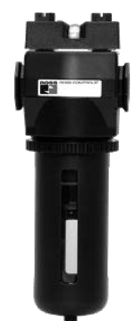 FILTRO COALESCENTE, 3/4" BSP, COPO EM POLICARBONATO, FILTRO DE 0,01 MICRONS, DRENO MANUAL, COM MANOMETRO DIFERENCIAL