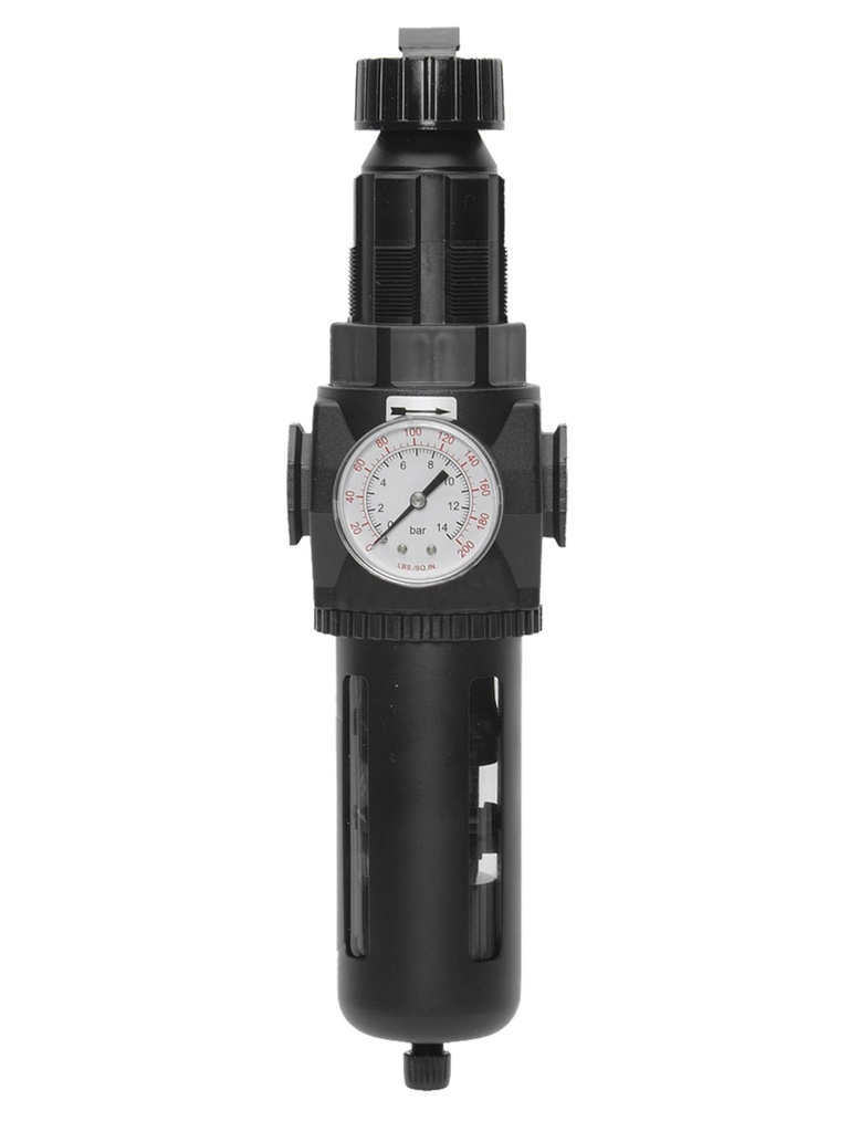 FILTRO REGULADOR 1/2" BSP,  FAIXA DE PRESSÃO 0-175 PSIG, COPO METÁLICO