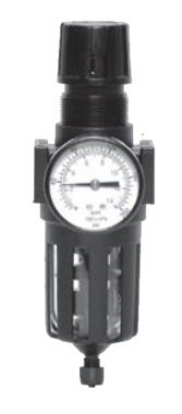 FILTRO REGULADOR 3/4" BSP, COM COPO TRANSPARENTE E DRENO MANUAL