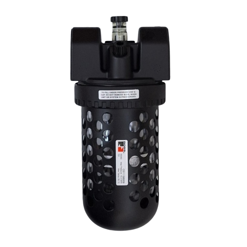 LUBRIFICADOR 1.1/2" BSP, COPO TRANSPARENTE COM PROTEÇÃO METÁLICA