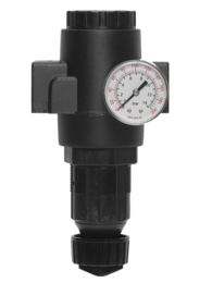 REGULADOR DE PRESSÃO 3/8" BSP, FAIXA DE AJUSTE DE PRESSÃO 0 - 6,9 BAR, COM MANÔMETRO (cópia)