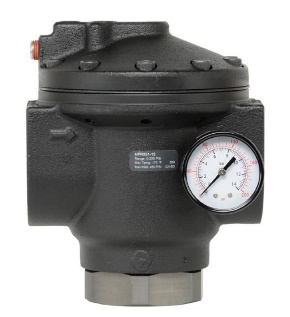 REGULADOR DE PRESSÃO PILOTADO 1.1/2" BSP, FAIXA PRESSÃO 0 - 17 BAR, COM MANÔMETRO, SÉRIE HPR