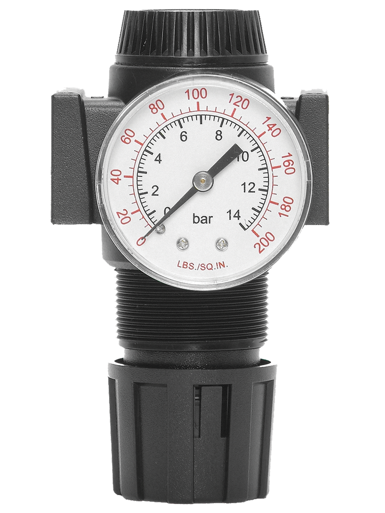 REGULADOR DE PRESSÃO, 1/4" BSP, REGULAGEM DE 0 A 6,9 BAR, COM MANÔMETRO