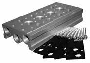 SUB-BASE PARA MONTAGEM EM MANIFOLD 6 ESTAÇÕES - 1/4" BSP 5 VIAS