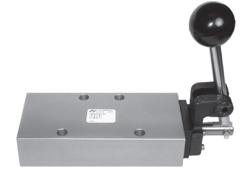 VALVULA 5/2 VIAS ACIONADA POR ALAVANCA COM TRAVA ISO 3