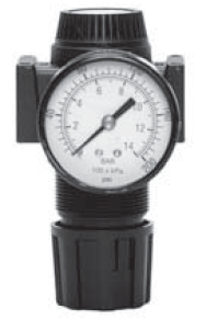 REGULADOR DE PRESSÃO, 1/2" NPT, REGULAGEM DE 0 A 12,1 BAR, COM MANÔMETRO