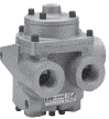 VÁLVULA SIMPLES PILOTO, 4/2 VIAS, N. F.,  1/2" BSP E ESCAPE 1" BSP
