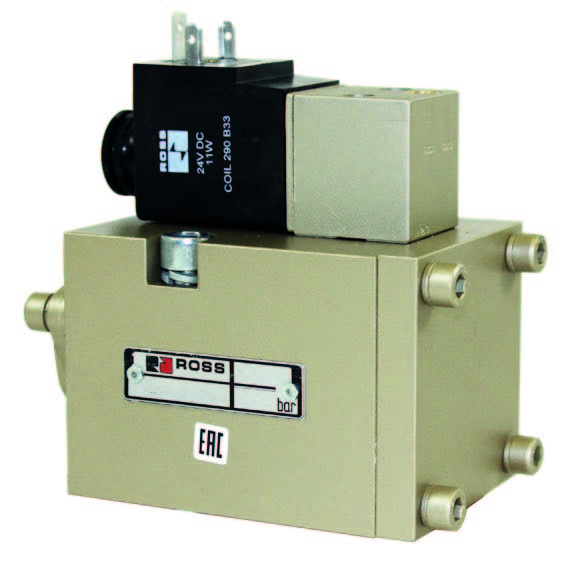 VÁLVULA PNEUMÁTICA 3/2 VIAS, NF, SIMPLES SOLENOIDE COM SUPRIMENTO INTERNO DO PILOTO, 24 VDC, MONTAGEM EM SUB-BASE ISO 3